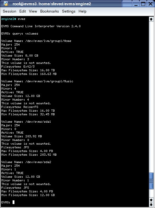 CLI volume query